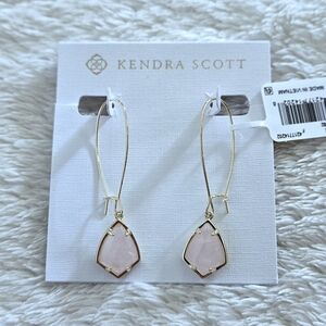 Kendra Scott "Carinne" Rose🌹 Quartz Drop⬇️ Earrings